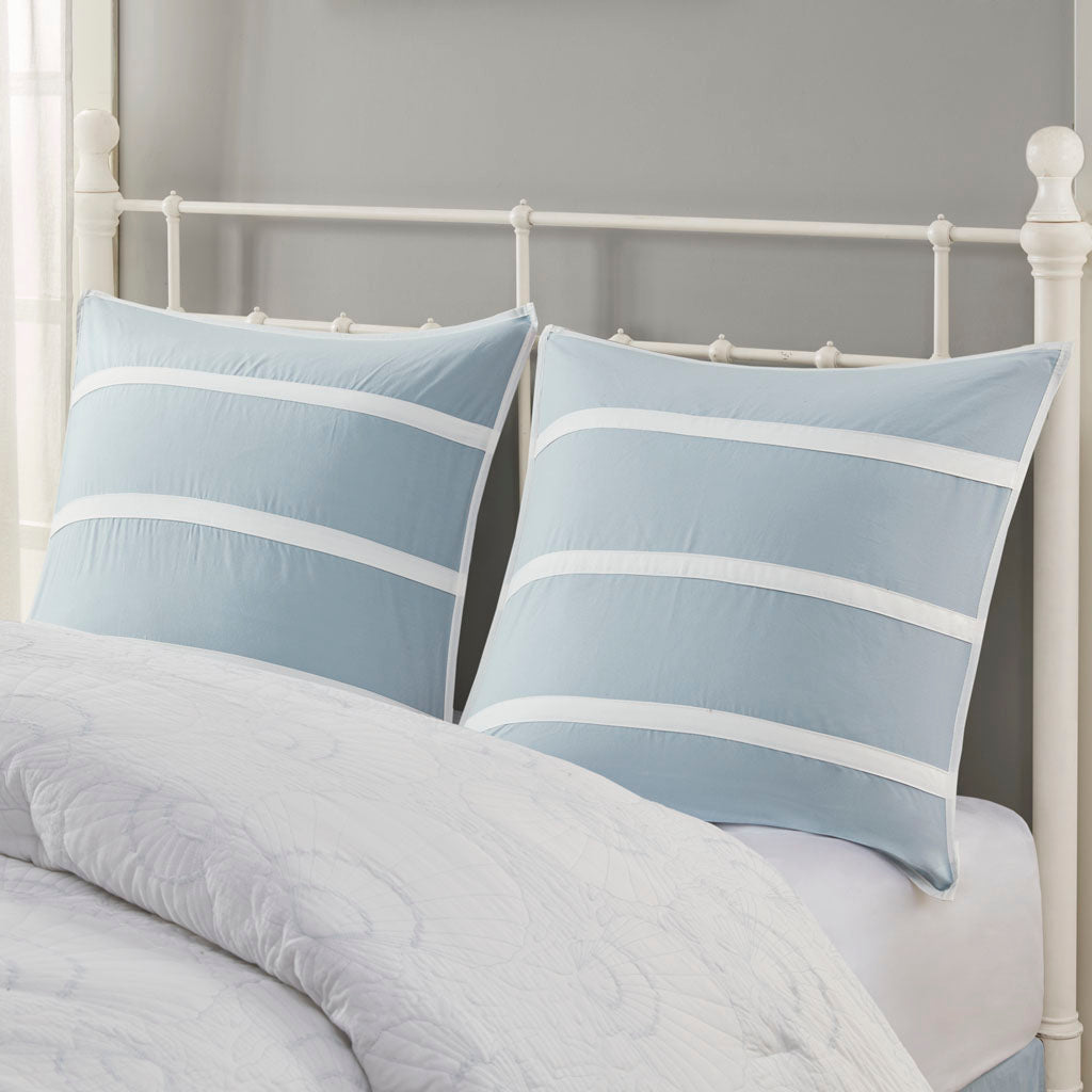 Crystal Beach Euro Sham - Blue