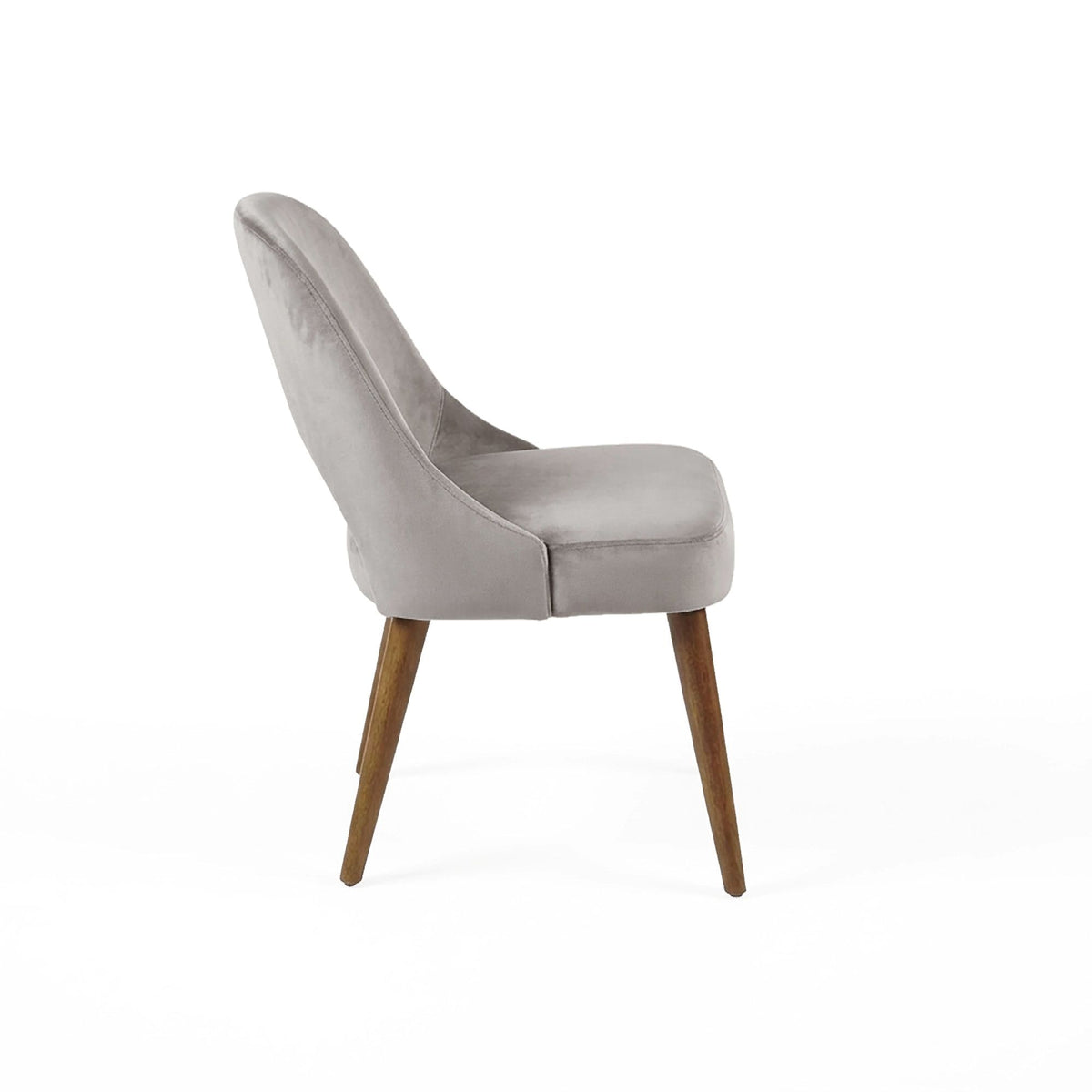 Nola Upholstered Dining Side Chairs with Cutout Back design (Set of 2) - Taupe