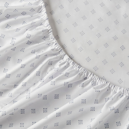Camden Chambray Print Solid Comforter Set - Navy