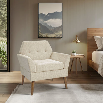 Newtin Mid-Century Modern Lounge Chair - Beige