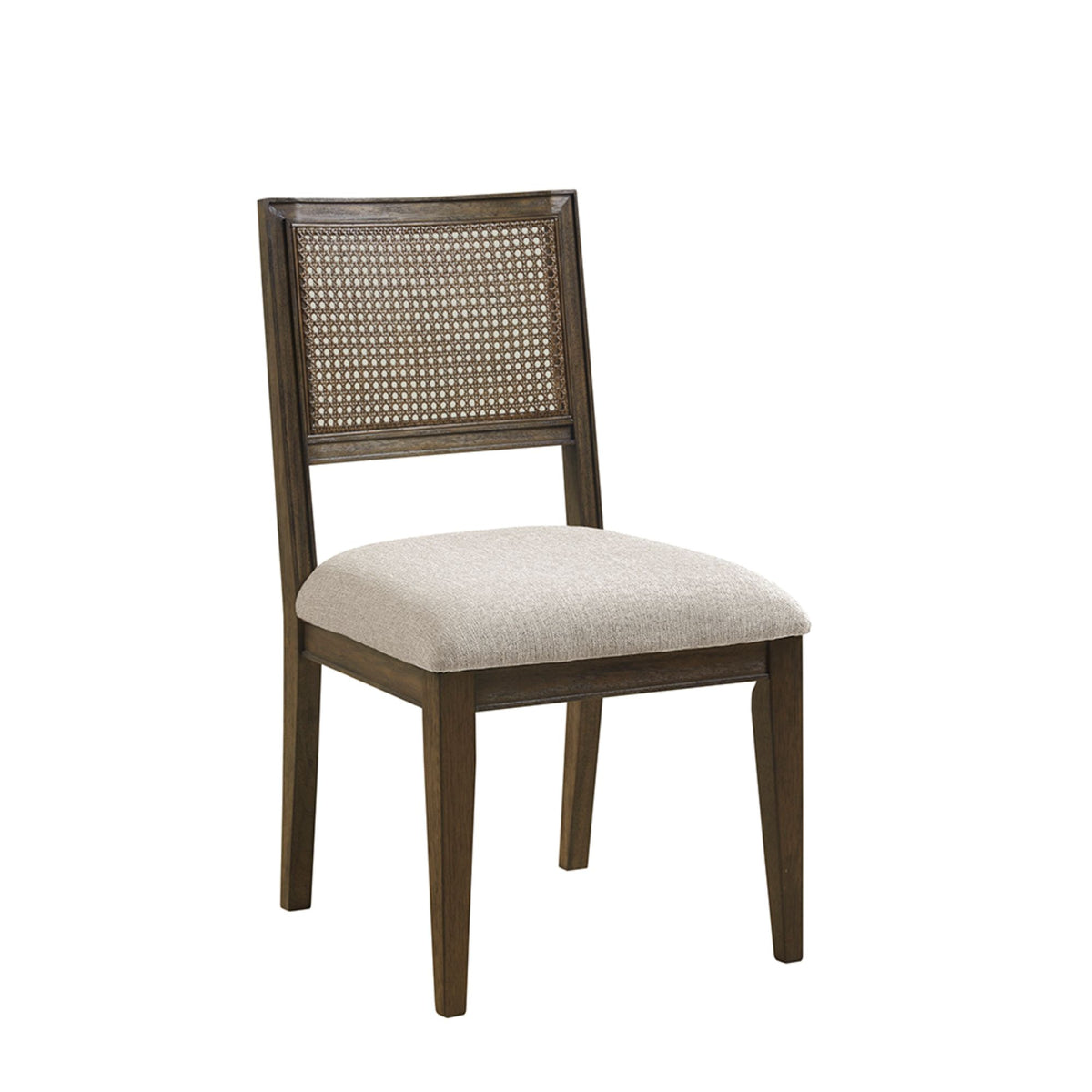 Kelly Rattan & Wood Dining Chair Set of 2 - Brown