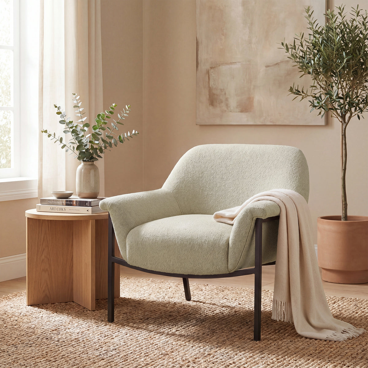 Sabrina Accent Chair - Beige