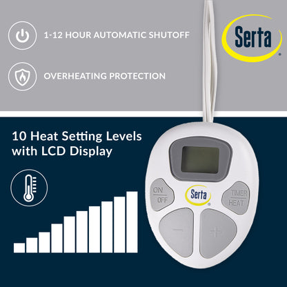 Microfiber Heated Mattress Pad - White
