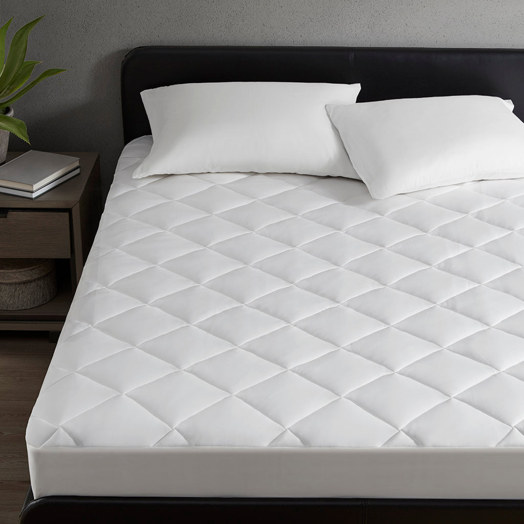 Cooling Touch Overfilled Deep Pocket Mattress Pad - White
