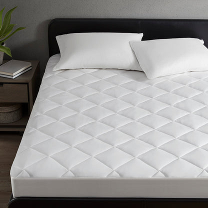 Cooling Touch Overfilled Deep Pocket Mattress Pad - White
