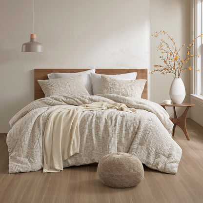 Harper Oversized Cotton Matelasse Comforter Set - Natural