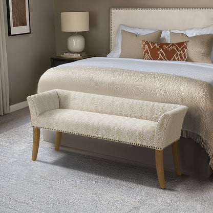 Welburn Upholstered Bench - Taupe Multi