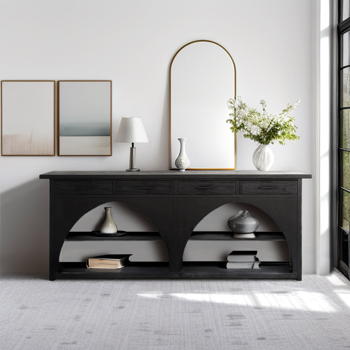 Grayson Highboard - Black/Grey