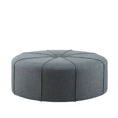 Ferris Oval Ottoman - Blue Multi