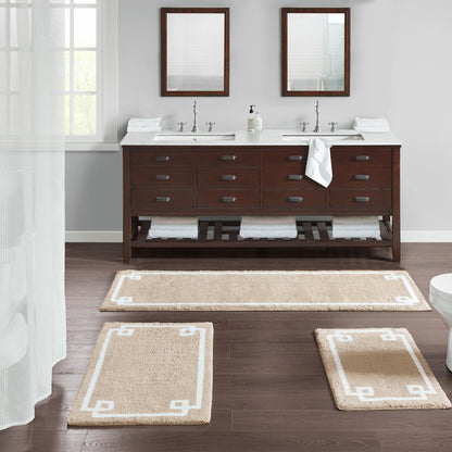 Evan Cotton Tufted Bath Rug - Taupe