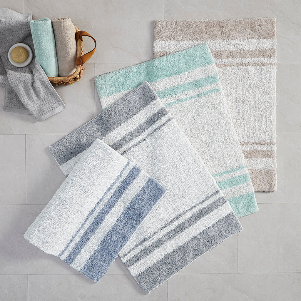 Spa Cotton Reversible Bath Rug - Grey