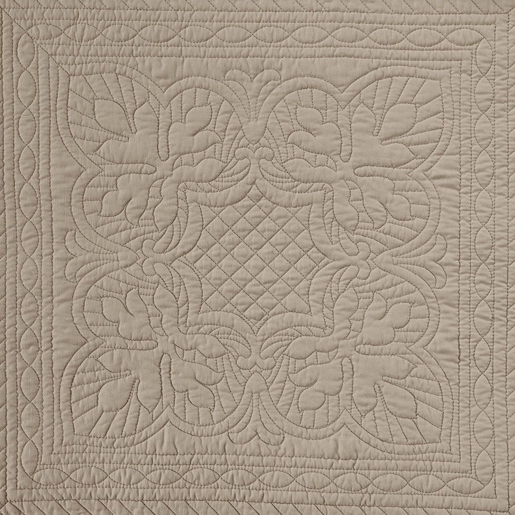 Tuscany 6 Piece Reversible Scalloped Edge Daybed Cover Set - Khaki