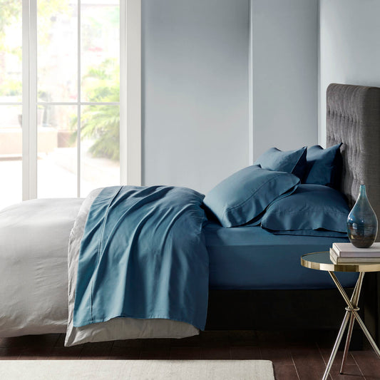 800 Thread Count Cotton Blend Sateen Sheet Set - Teal