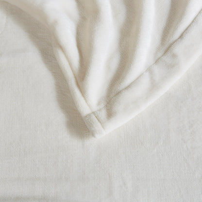Plush Heated Blanket - Ivory