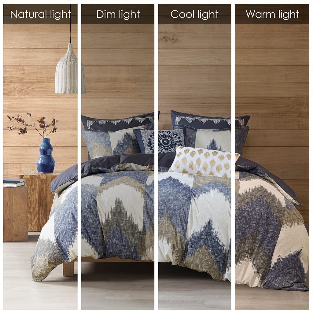 Alpine Cotton Duvet Cover Mini Set - Navy
