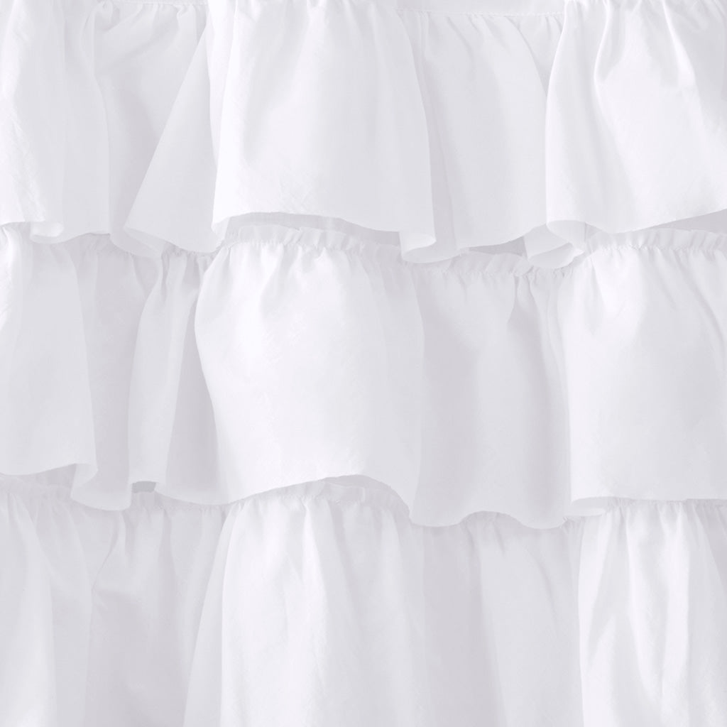 Anna Cotton Oversized Ruffle Valance - White