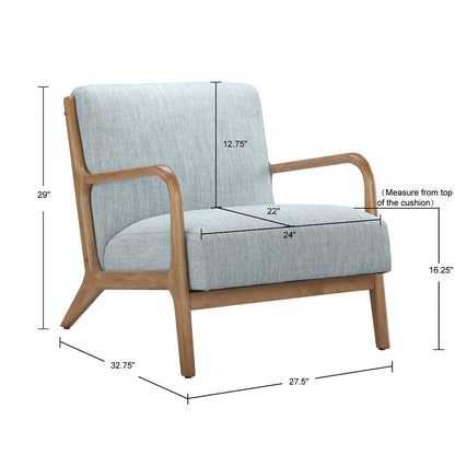 Novak Mid-Century Modern Accent Armchair - Light Blue