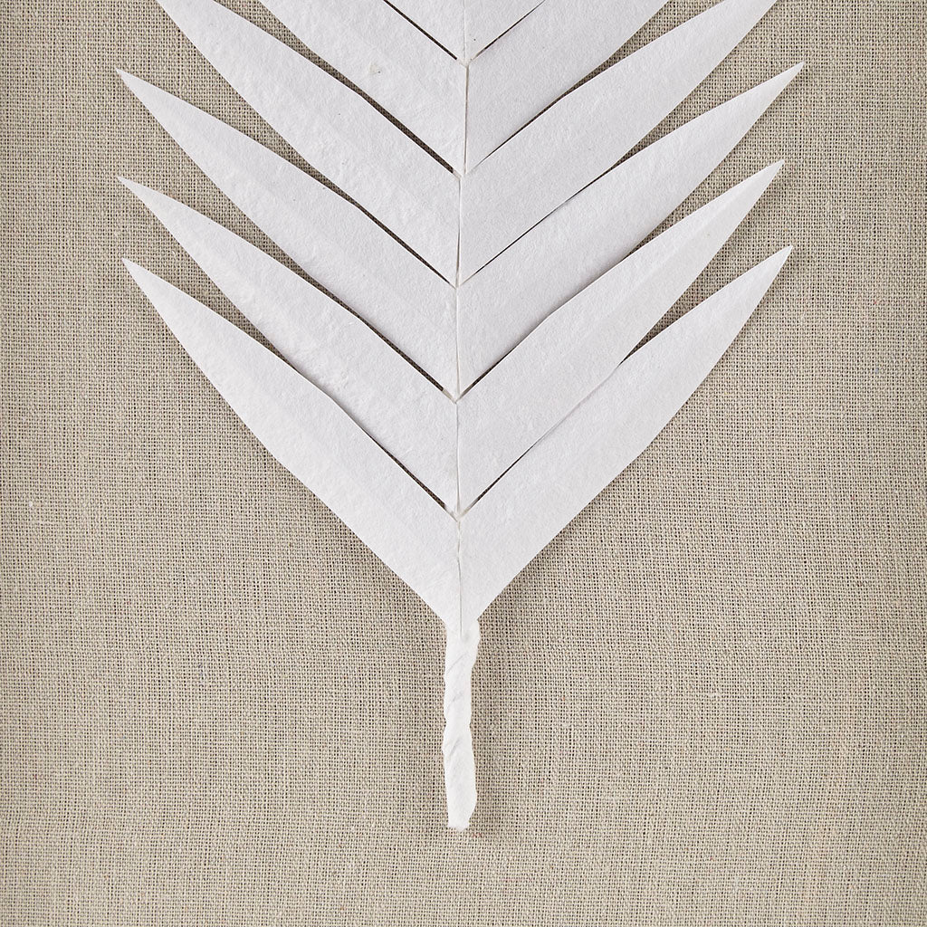 Sabal Framed Rice Paper Palm Leaves 3-piece Shadowbox Wall Decor Set - Off-White