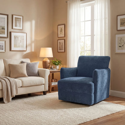 Carly Swivel Chair - Blue