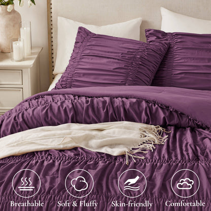 Mia Comforter Set - Purple