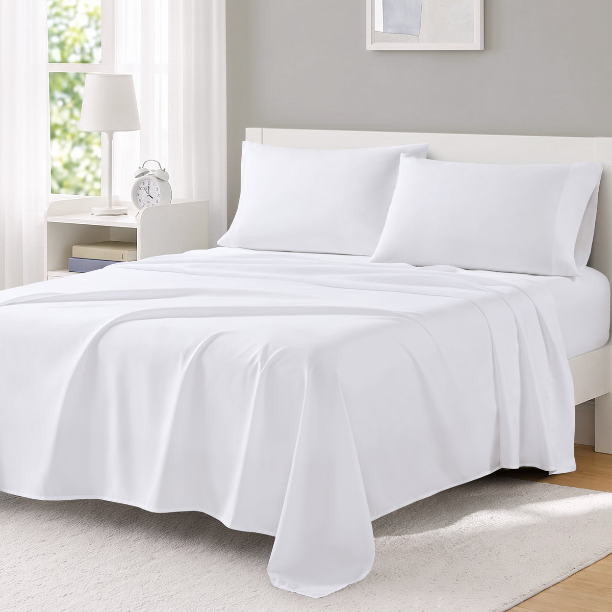 Microfiber All Season Soft Touch Sheet Set - White