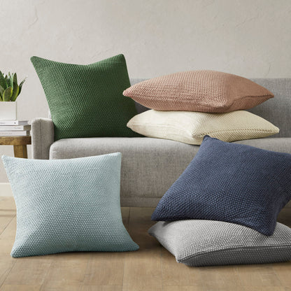 Bree Knit Euro Pillow Cover - Ivory