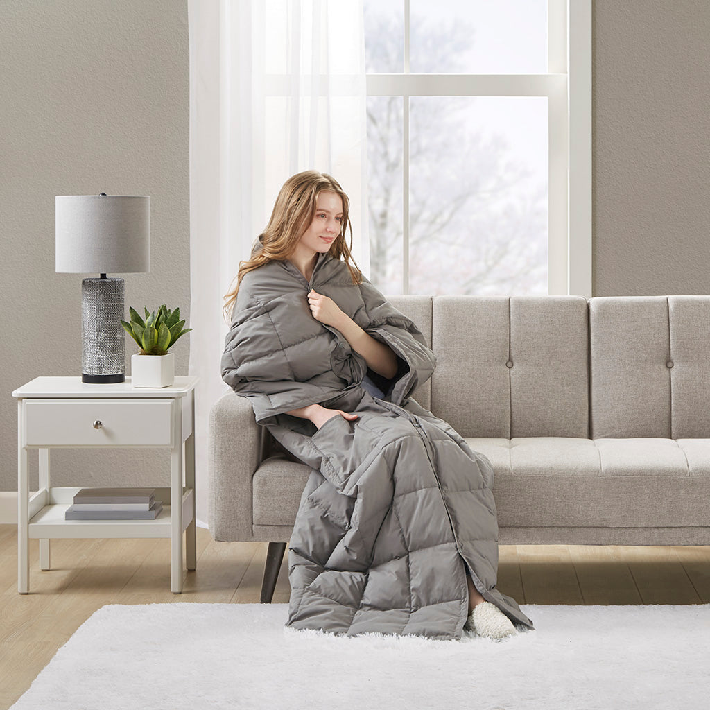 Hadly Wearable Multipurpose Throw - Grey