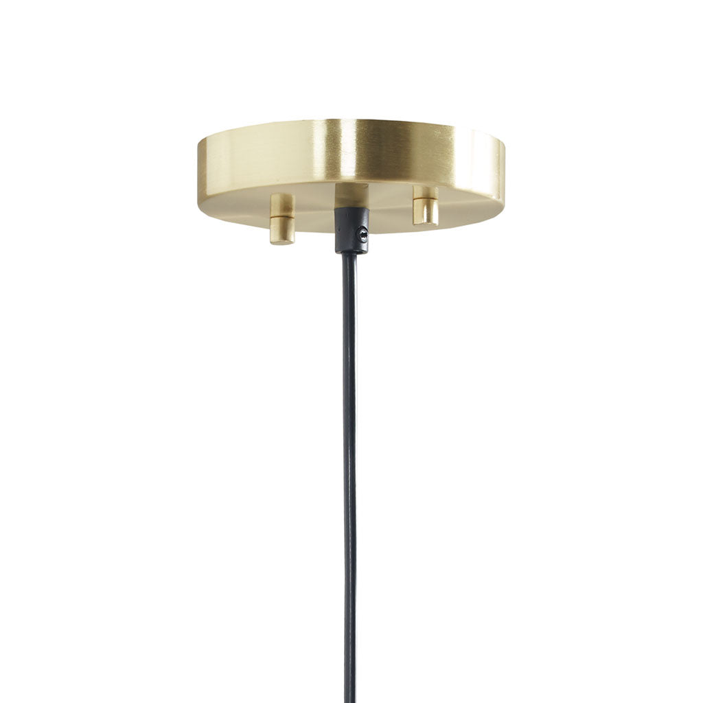 Saben 2-Tier Layered Shade Pendant - Gold/White