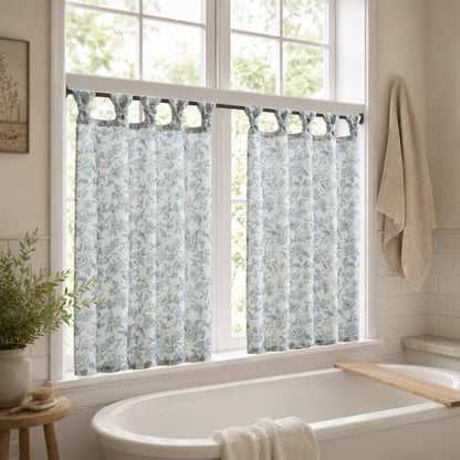 Lana Floral Window Panel - Blue