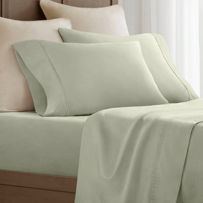 100% Egyptian Cotton Sateen Pillowcase Set - Sage