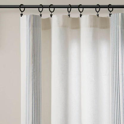 Morgan 2 window panels with 16 rings - White/Blue