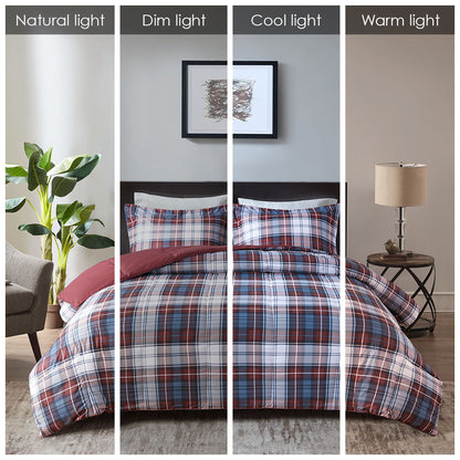 Parkston 3M Scotchgard Down Alternative All Season Comforter Set - Red