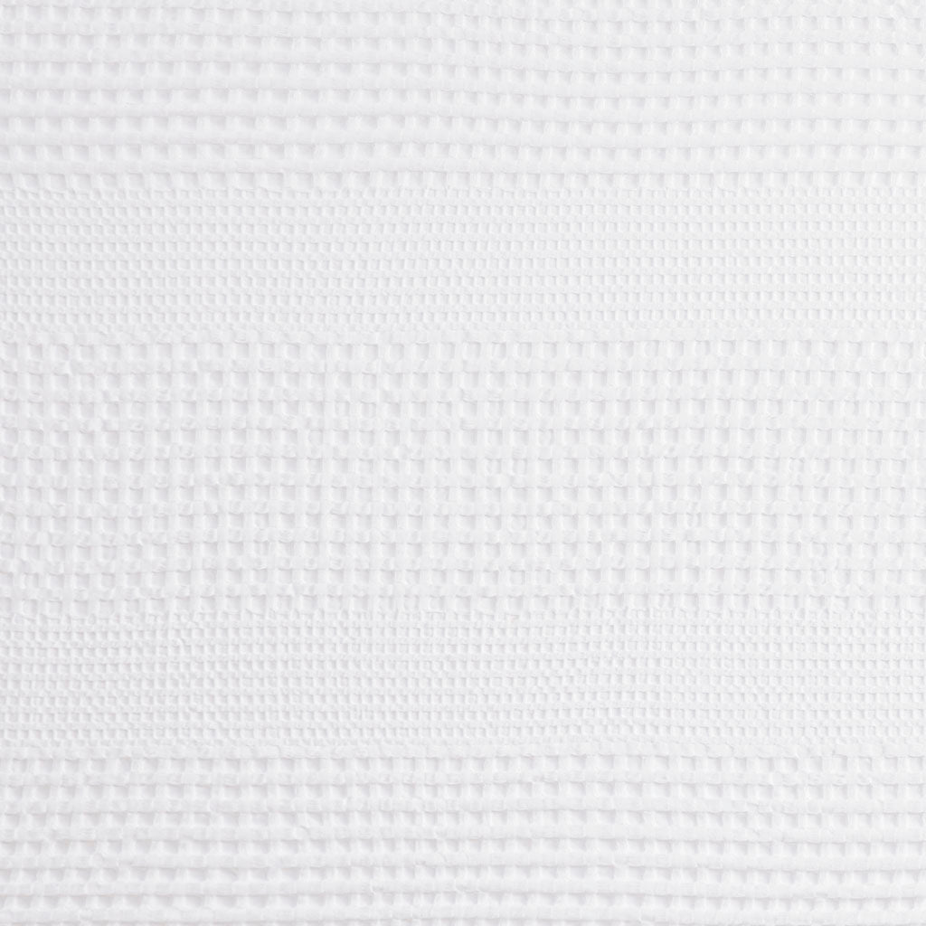 Arlo Super Waffle Textured Solid Shower Curtain - White