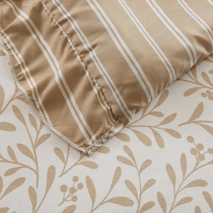 Darcy 5 Piece Print Comforter Set - Tan