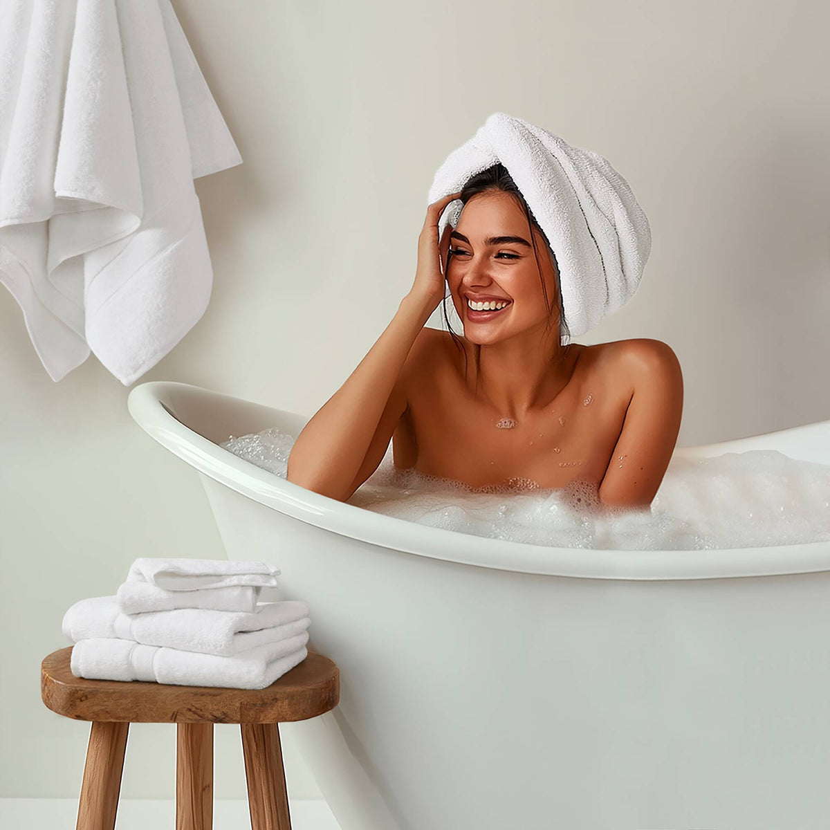 800GSM 100% Cotton Bath Sheet 2 Piece Set - White