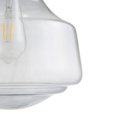 Elm Bell-Shaped Glass Pendant - Smoke Grey