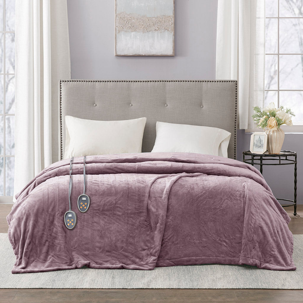 Plush Heated Blanket - Lavender