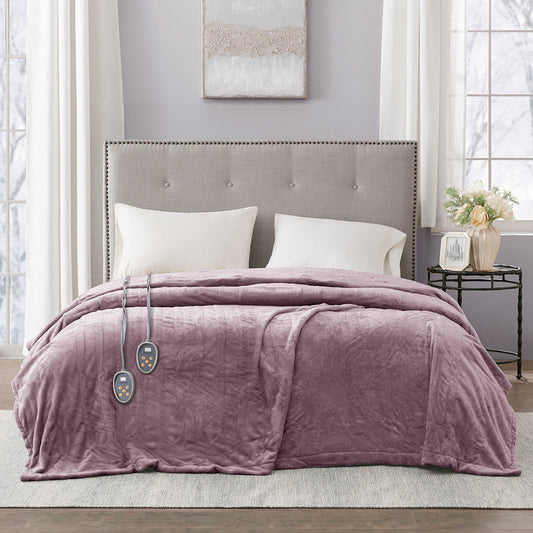 Plush Heated Blanket - Lavender