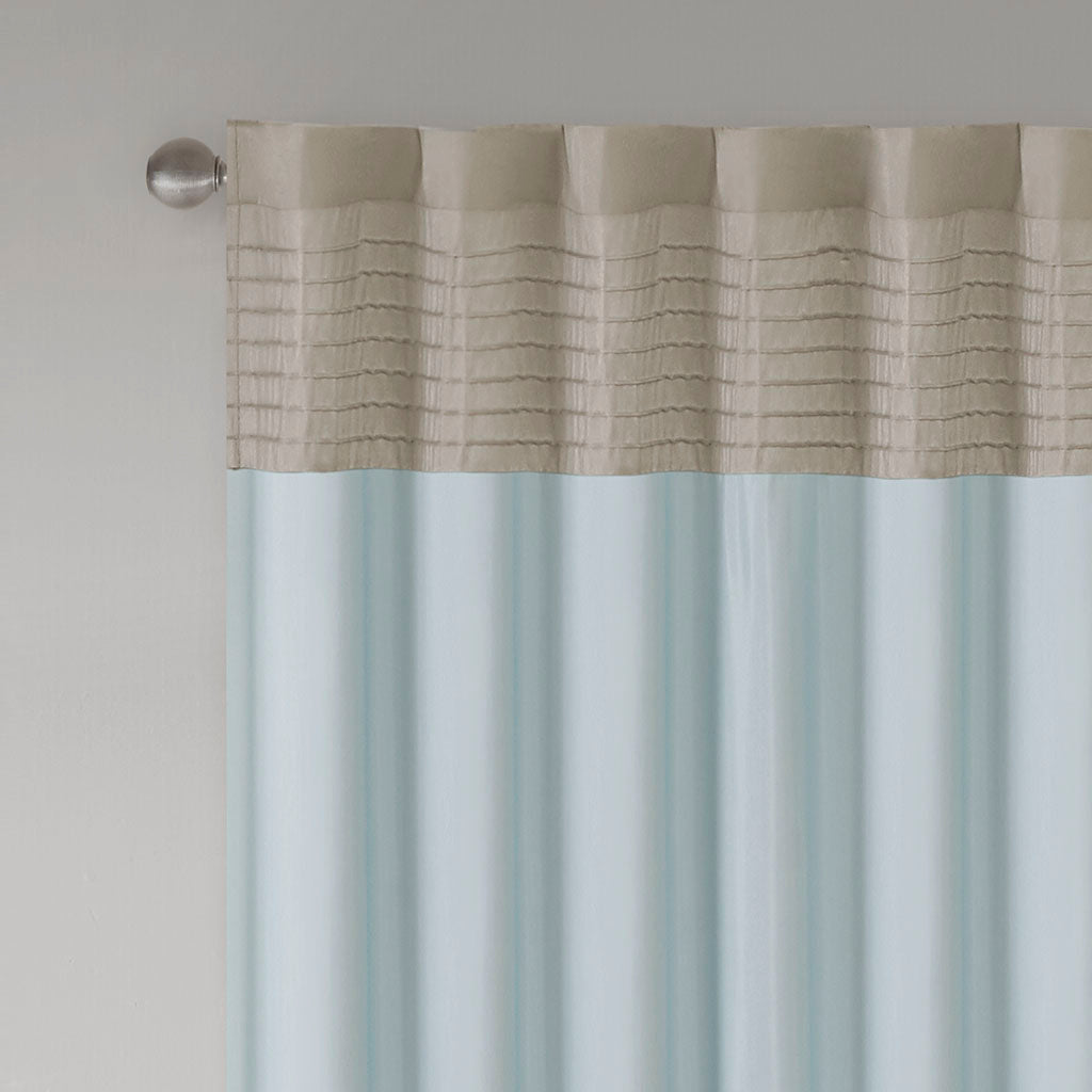 Amherst Polyoni Pintuck Curtain Panel - Blue