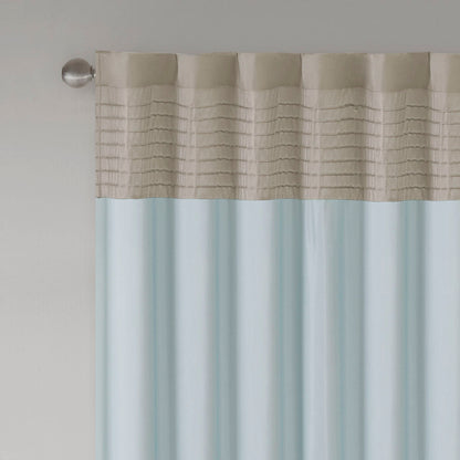Amherst Polyoni Pintuck Curtain Panel - Blue