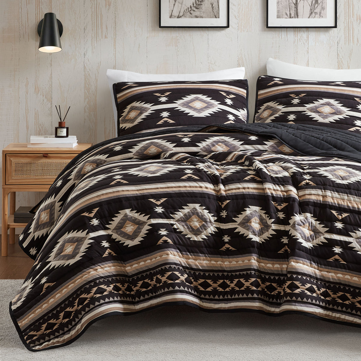 Taos Bedding Collection - Black