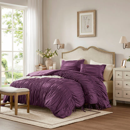 Mia Comforter Set - Purple