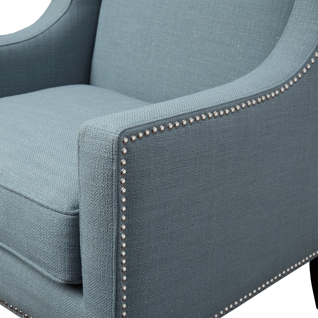 Barton Blue Wing Chair