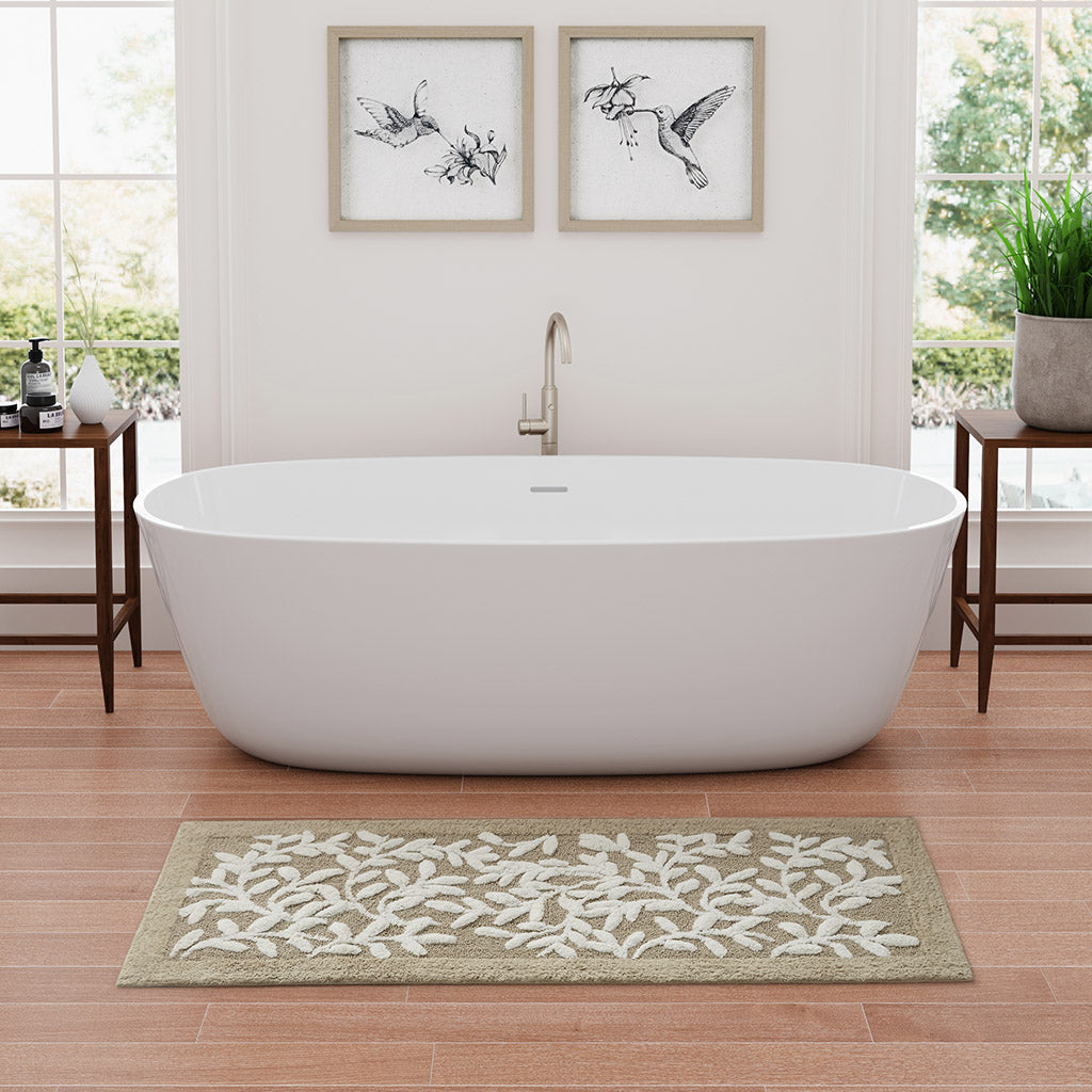 Serene Cotton Tufted Bath Rug - Natural