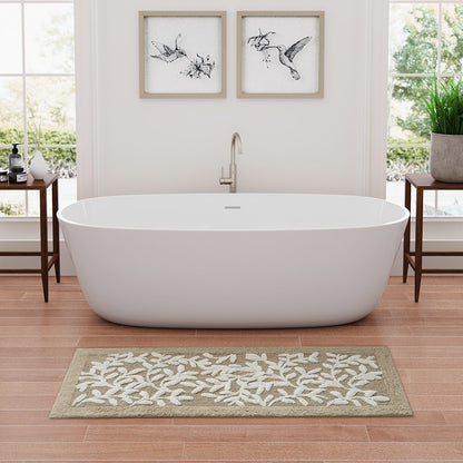 Serene Cotton Tufted Bath Rug - Natural