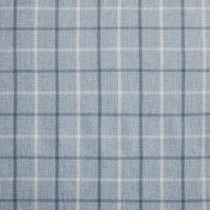 Anaheim Plaid Rod Pocket and Back Tab Curtain Panel with Fleece Lining - Denim Blue