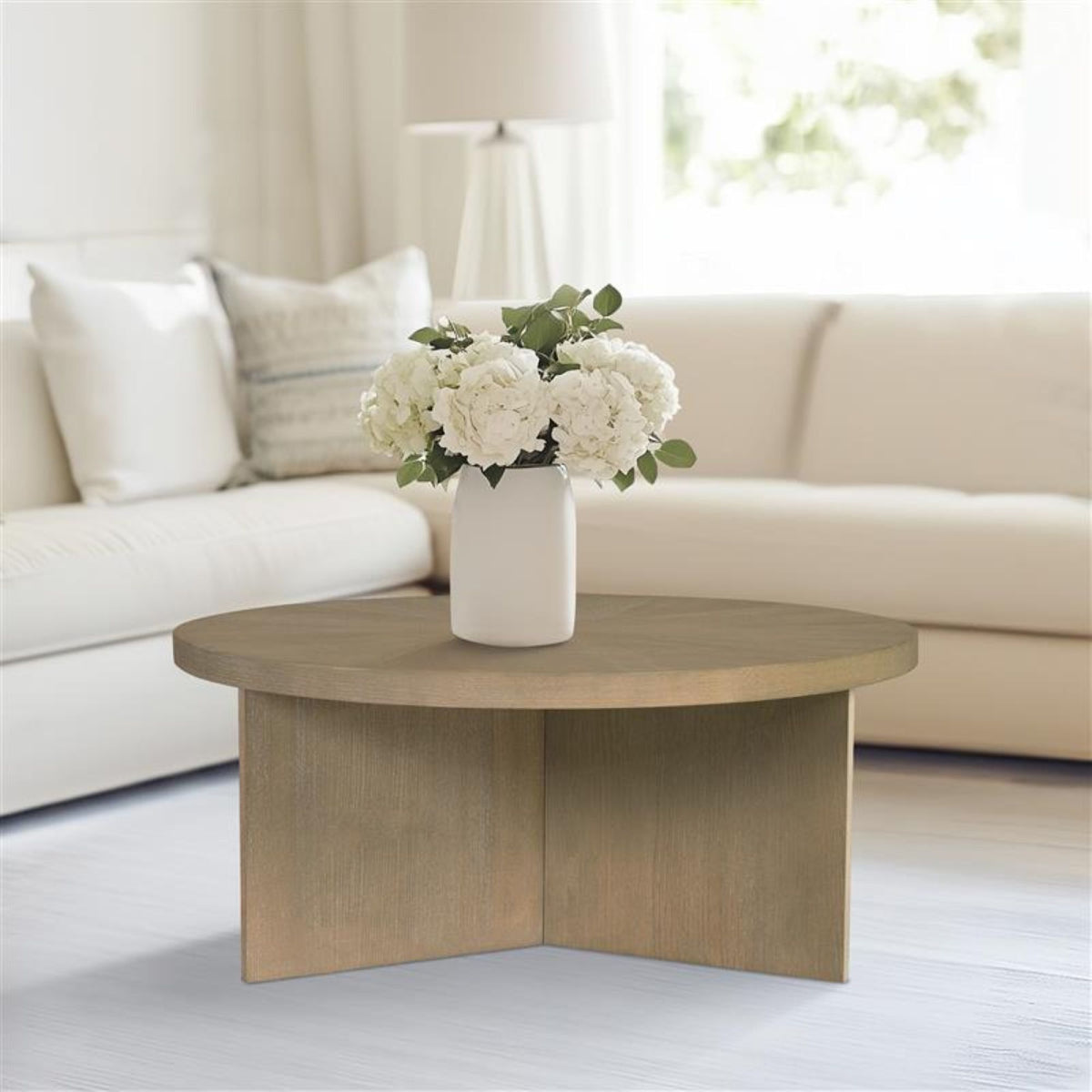 Sadie Round Coffee table - Reclaimed Greige