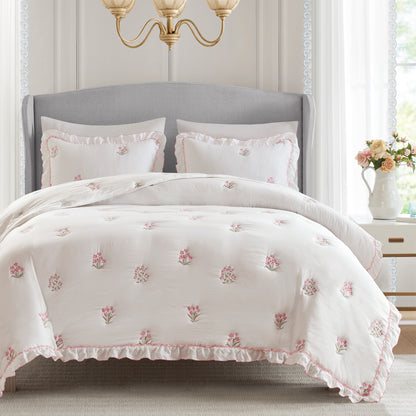 Aglaia Quilt Set - Pink