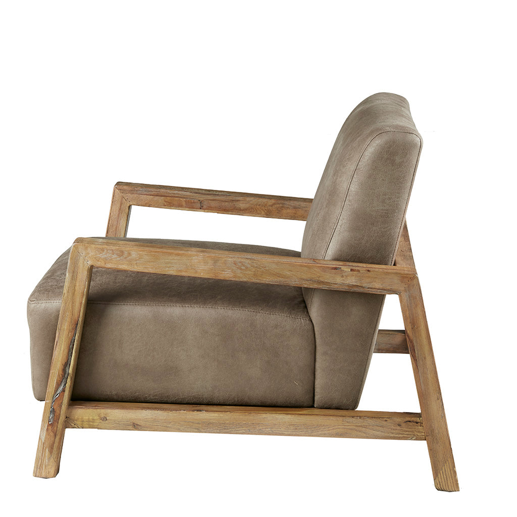 Easton Low Profile Accent Chair - Taupe/Natural
