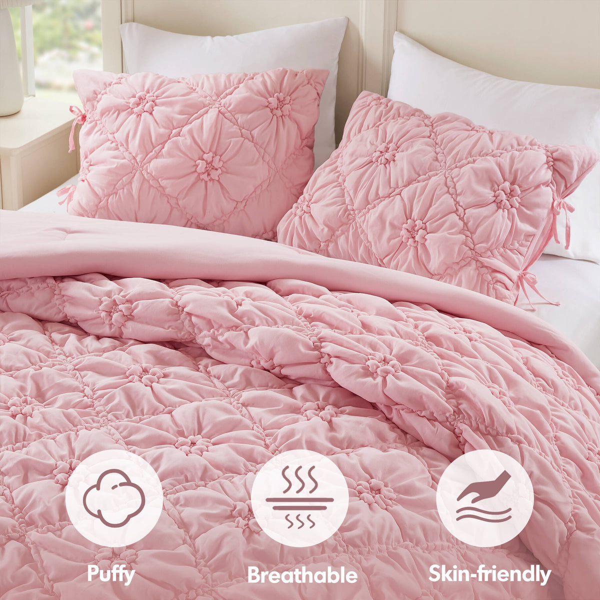 Lily Comforter Set - Pink